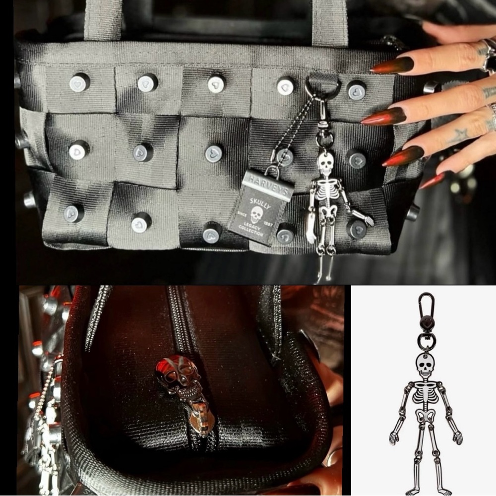 Harvey’s Seatbelt Limited Edition Skully Studly Boxy Satchel/ RARE / NEW w/ tags